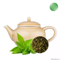 Sypaný čaj Gunpowder - Máta - ochucený zelený