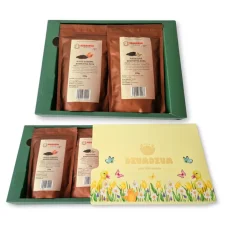 Degustační balíček kávy - ochucená ROZPUSTNÁ 4x100g - žlutý box