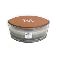 Woodwick Trilogy Warm Woods svíčka loď