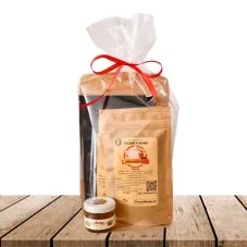 Dárkový výhodný degustační set sypaných čajů (3x50g) + med Darbo