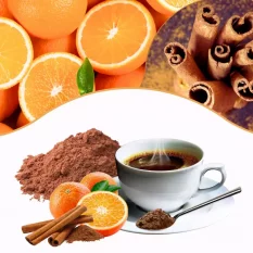 Rozpustná káva s příchutí Skořice a pomeranče