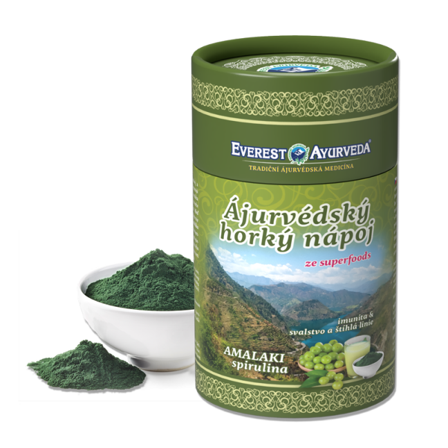 Ájurvédský horký nápoj AMALAKI SPIRULINA - Imunita & svalstvo a štíhlá linie