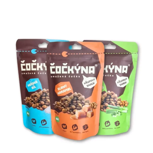 Čočkýna Křupavá Čočka BIO - Slaný karamel 100g
