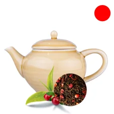 Pu erh brusinka - červený sypaný čaj
