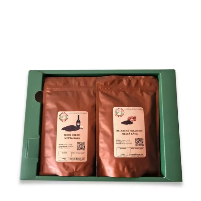 Degustační balíček kávy - ochucená MLETÁ 6x100g - žlutý box
