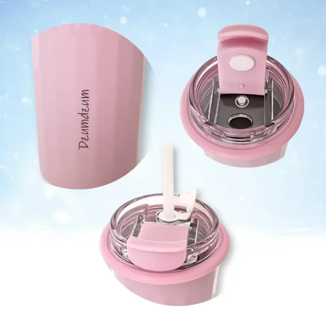 Termohrnek s brčkem - fialový