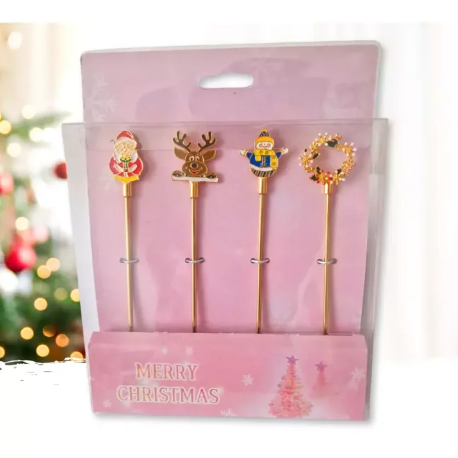 Vánoční dezertní vidlička 4ks - dárkové balení