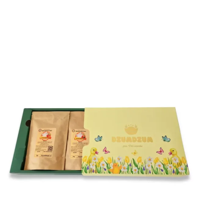 Dárkové balení čajů 6x50g - sypaný čaj - žlutý box