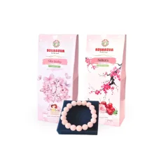 Valentýnský set čaje Love collection s luxusním náramkem z růženínu