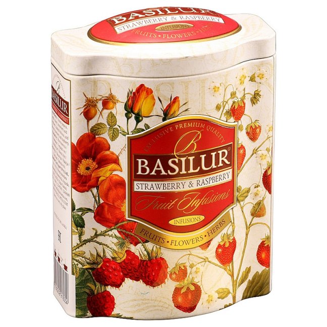 BASILUR - Fruit Strawberry & Raspberry plech 100g min.trv. 13.7.2023