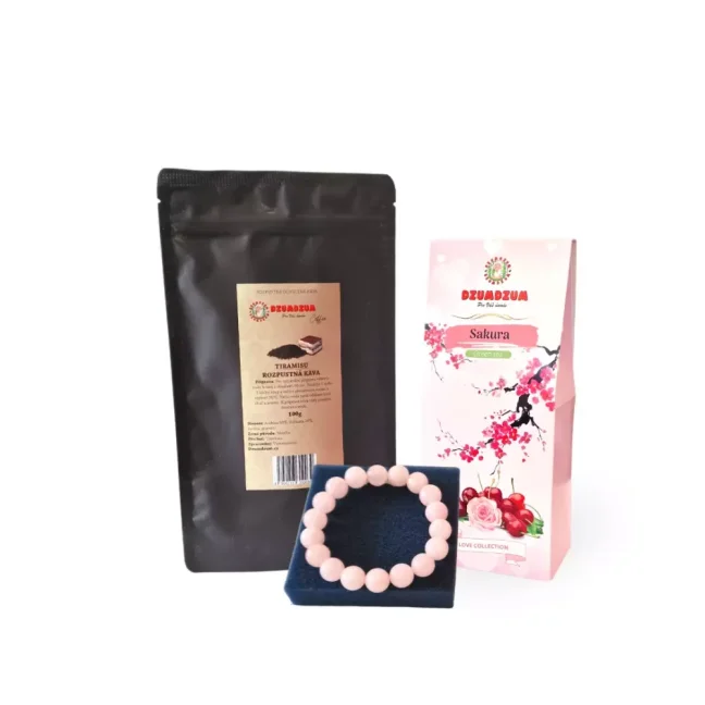 Dárkový set čaje s náramkem a kávou ( Love collection )