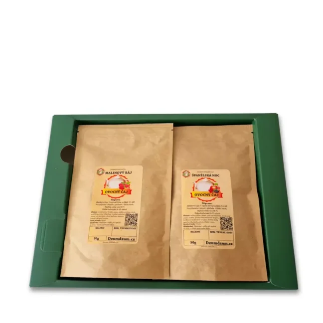 Dárkové balení čajů 6x50g - sypaný čaj - žlutý box