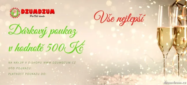 Dárkový voucher Vše nejlepší - Hodnota voucheru: 300,- Kč