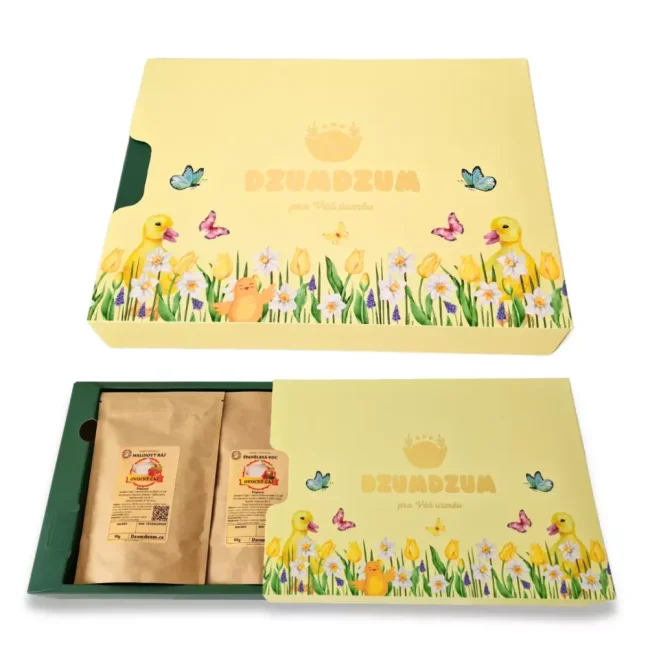 Dárkové balení čajů 6x50g - sypaný čaj - žlutý box