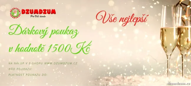 Dárkový voucher Vše nejlepší - Hodnota voucheru: 300,- Kč