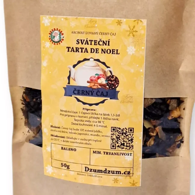Sváteční TARTA DE NOEL (jablečný koláč) - čaj sypaný černý