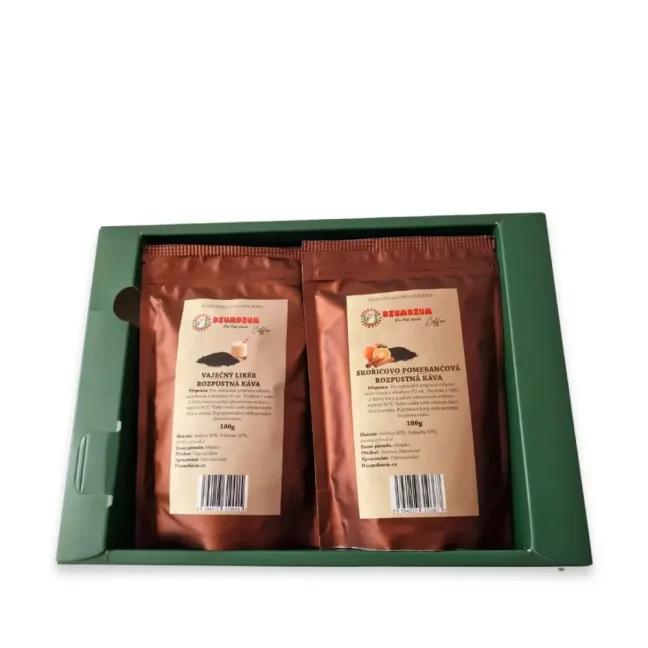 Vánoční degustační balíček kávy - ochucená ROZPUSTNÁ 4x100g